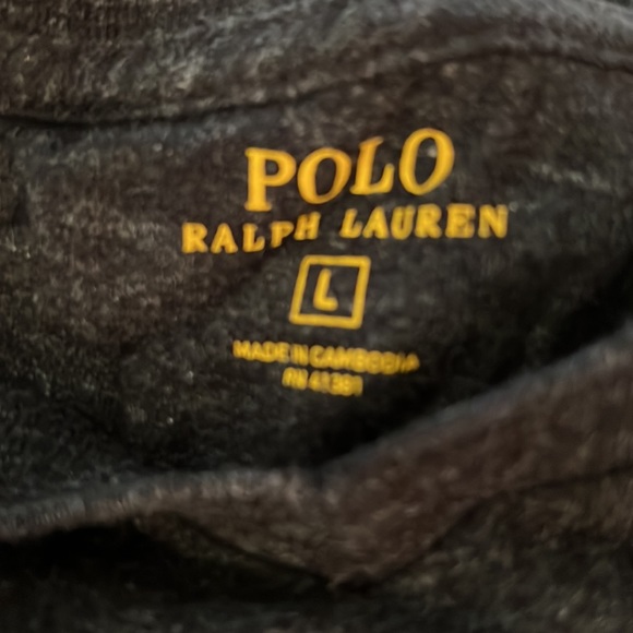 Polo by Ralph Lauren. T-shirt size Large. Dark grey and red. - Picture 2 of 2